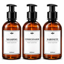 Frascos para shampoo, condicionador e sabonete kit para banheiro 500ml Multimarket
