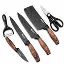 Conjunto De Facas Inox 6 Peças Antiaderente Com Cabo Reforçado Multimarket