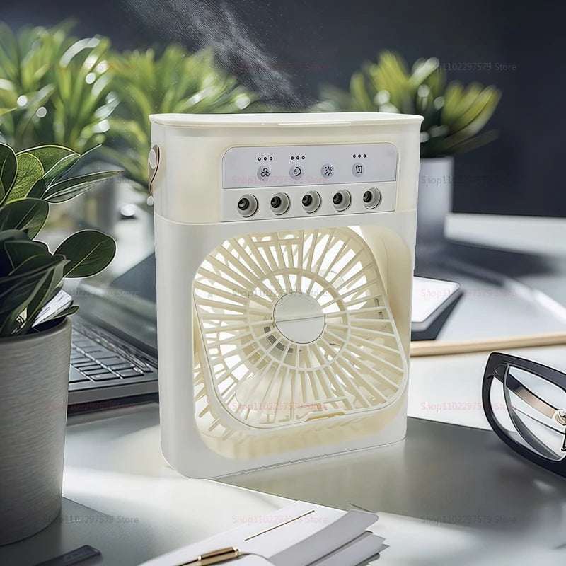 Mini Ar Condicionado Ventilador de Mesa Umidificador