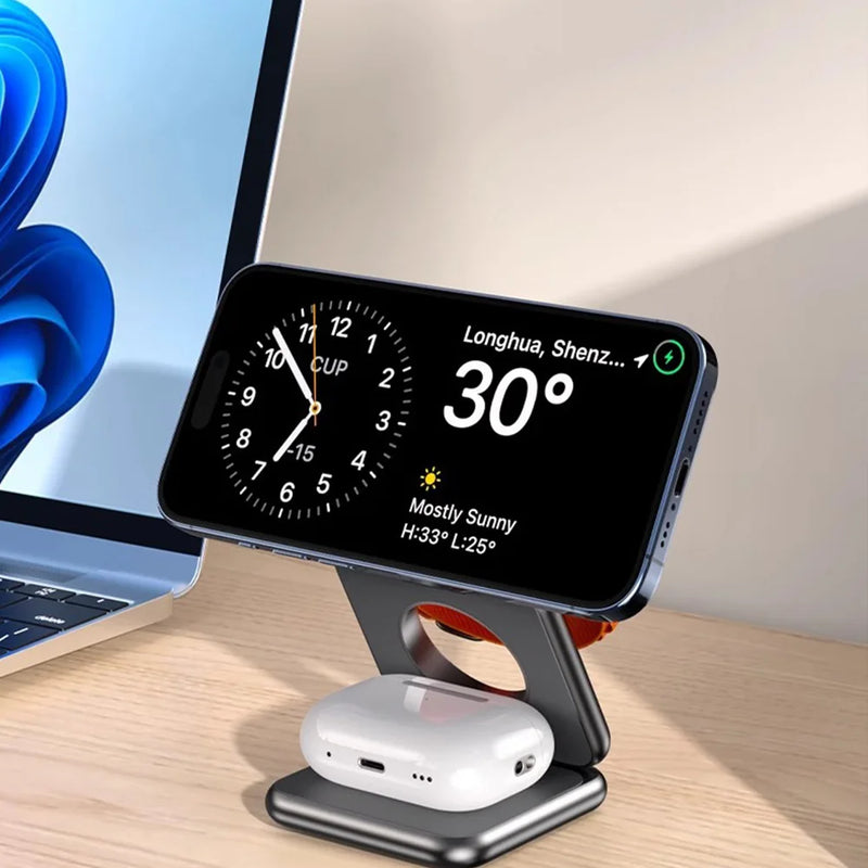 Carregador por Indução Sem Fio Iphone/Samsung Multifuncional