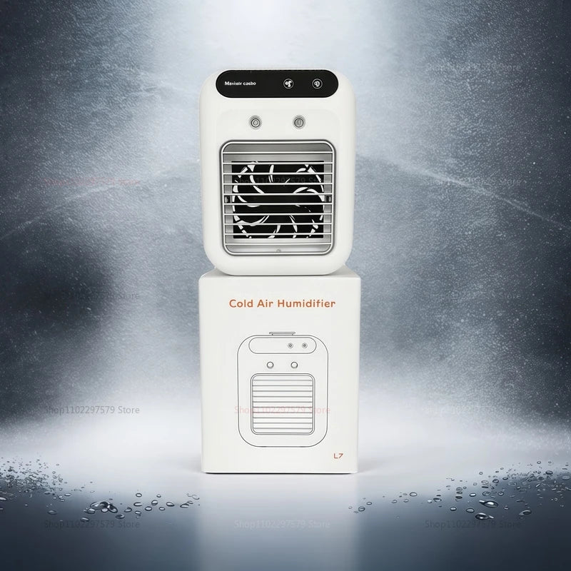 Mini Ar Condicionado Ventilador de Mesa Umidificador